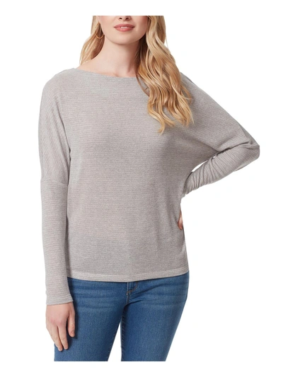 Jessica Simpson Womens Heathered Boatneck Pullover Top In Grey