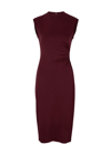 Diane Von Furstenberg Darrius Ruched Sleeveless Sheath Dress In Dark Red