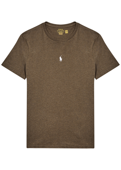 Polo Ralph Lauren Logo-embroidered Cotton T-shirt In Brown