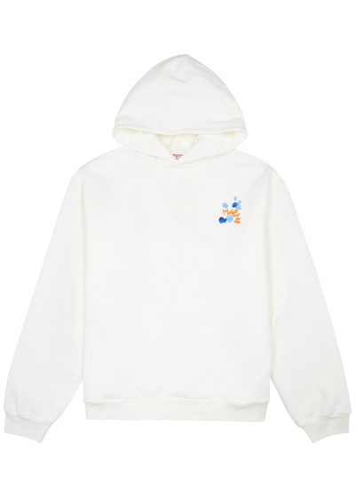 Marni Logo-print Hooded Cotton Sweatshirt In White