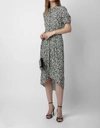Zadig & Voltaire Rima Crepe Floral-print Shirtdress In Multi