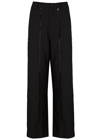 LOVEBIRDS SPARKLE SEQUIN-EMBELLISHED TWILL TROUSERS