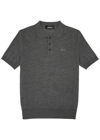 DSQUARED2 LOGO-EMBROIDERED WOOL POLO SHIRT