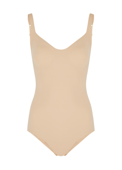 Wolford Mat De Luxe Forming Stretch-jersey Bodysuit In Beige