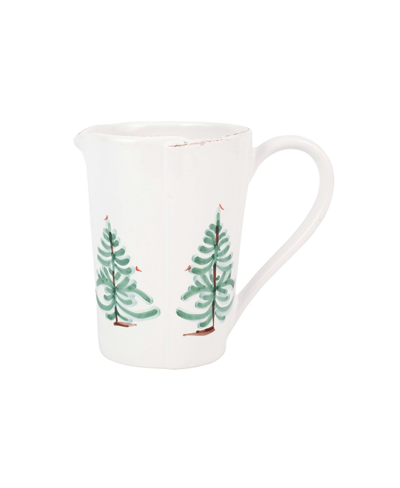 Vietri Lastra Holiday Pitcher In Green