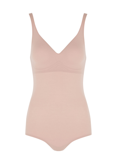 Wolford 3w Stretch-cotton Bodysuit In Rose