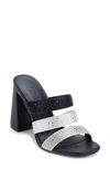 KARL LAGERFELD RICKIE RHINESTONE SLIDE SANDAL