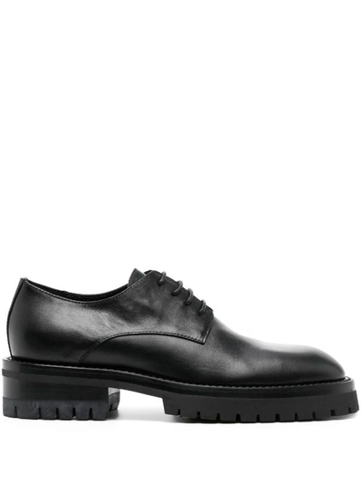 Ann Demeulemeester Jodie Leather Derby Lace-up Shoes In 099 Black