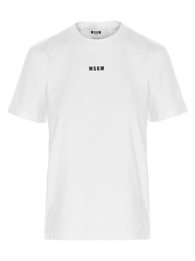 Msgm Logo T-shirt White