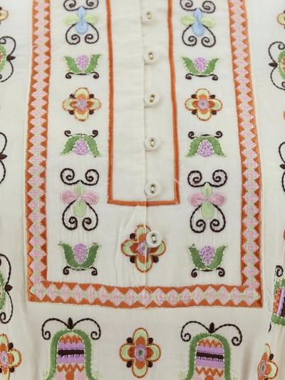 Alemais Lovella Embroidered Shirtdress In Ivory