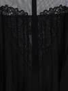 Chloé Illusion Silk Top With Lace Detail In Black