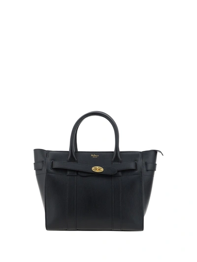 Mulberry Bayswater Zipped Small Tote Bag In Black