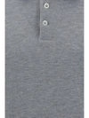 Brunello Cucinelli Cotton Polo Shirt In Grey