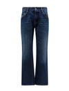 DOLCE & GABBANA COTTON JEANS WITH BACK LOGO PATCH