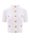 Balmain Black Sweaters With Golden Buttons