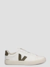 Veja White Low-top Sneakers With Logo Patch In Leather Man In White
