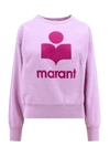 Isabel Marant Étoile Women's Mobyli Flocked Logo Cotton-blend Sweatshirt In Lilac Purple