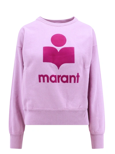 Isabel Marant Étoile Women's Mobyli Flocked Logo Cotton-blend Sweatshirt In Lillac