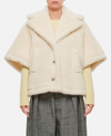 Max Mara Womens Sand Aleggio Relaxed-fit Wool-blend Cape In White