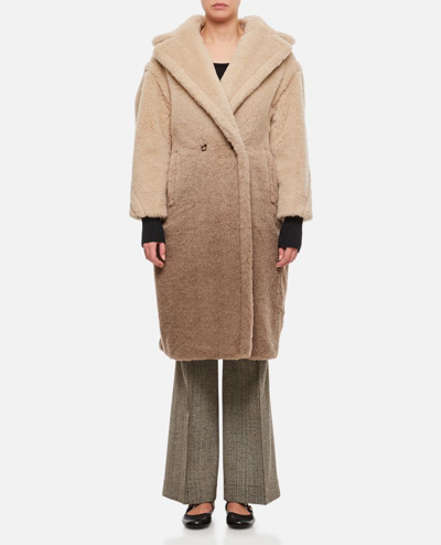 Max Mara Gatto Degrade Teddy Coat In Brown