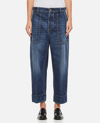 BOTTEGA VENETA CROPPED BOYFRIEND DENIM PANTS