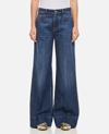 Bottega Veneta High-rise Wide-leg Denim Boyfriend Trousers In Blue