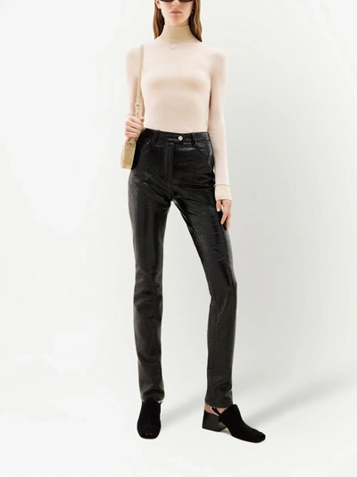 Courrèges Vinyl 5-pocket Iconic Trousers In 9999 Black