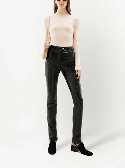 Courrèges Courreges Women Reedition 5-pocket Vinyl Pants In 9999 Black