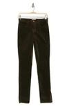 L'agence Josie High Rise Split Hem Jeans In Hunter Green