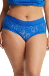 Hanky Panky Plus Size Daily Lace Boyshort In Bold Blue