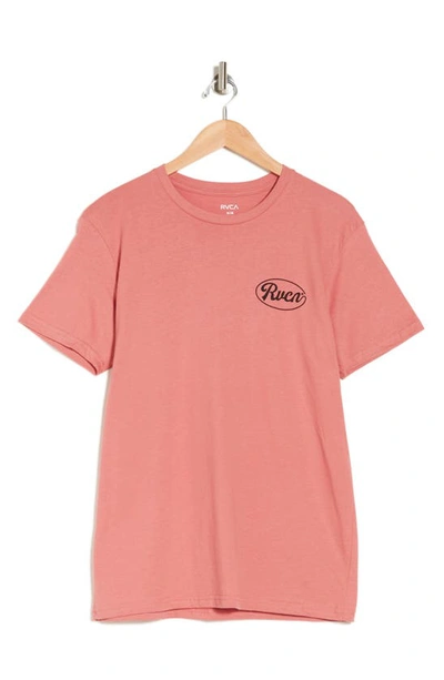 Rvca High Voltage Short Sleeve Crew T-shirt In Faded Rose