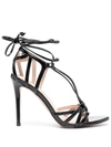 Pinko 110mm Patent Sandals In Black