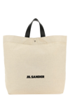 Jil Sander Leather Handles Canvas Tote