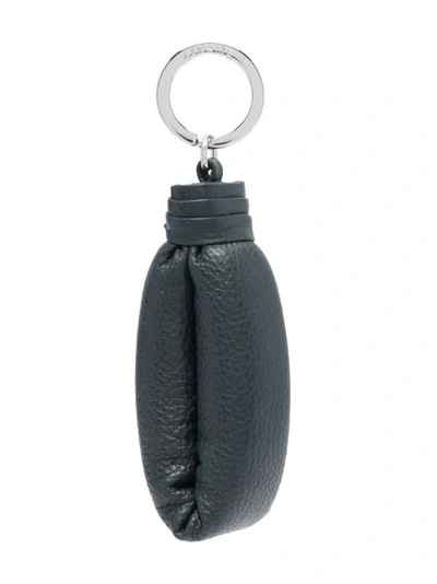 Lemaire Wadded Keyring-  - Leather - Midnight Green In Gr695 Midnight Green