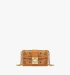 Mcm Canvas Gretl Crossbody Bag With Chain Strap In Cognac