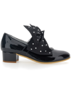 Monnalisa Bow-detail Patent Leather Mary Jane Pumps In Black
