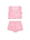 Monnalisa Net Cover-up Set In Rosa Fairy Tale