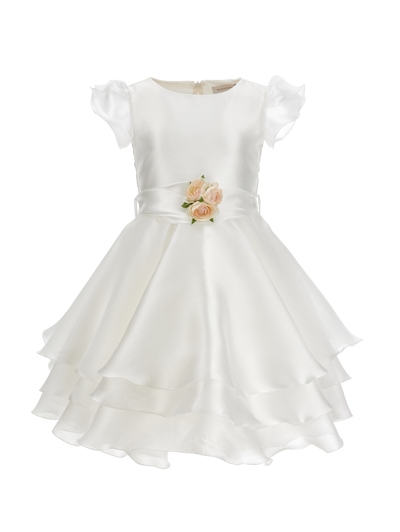 Monnalisa Kids'   Organza Cloud Dress In Cream
