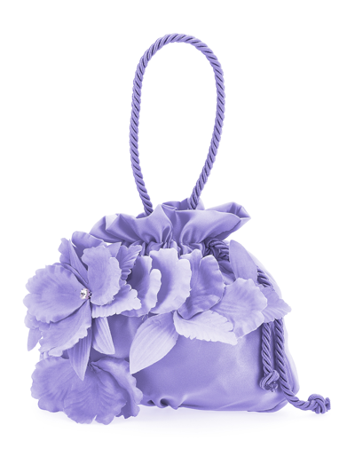 Monnalisa Kids'   Satin Handbag In Wisteria