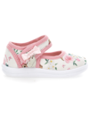Monnalisa Gabardine Ballet Flats With Bows In White + Multicolor