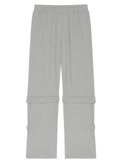 Givenchy Men's Two In One Detachable Pants In Jersey With Suspenders In Light Grey Melange