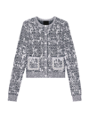 GIVENCHY WOMEN'S CARDIGAN IN 4G TWEED WITH CHAINS DETAIL