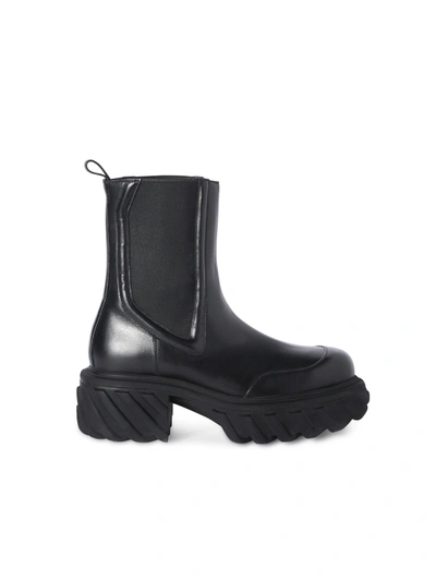 Off-white Tractor Motor Stiefel In 1010 Black Black