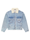 GIVENCHY WOMEN'S JACKET IN DENIM AND FLEECE