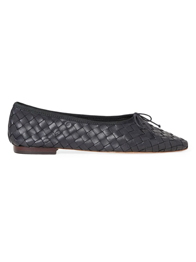 Loeffler Randall Women's Landrey Woven Leather Ballet Flats In Black