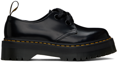 Dr. Martens Audrick Nappa Leather Platform Shoes In Black