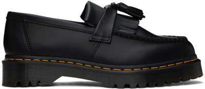 Dr. Martens' Black Adrian Bex Smooth Leather Tassel Loafers