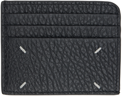 Maison Margiela Black Four Stitches Card Holder In T8013 Black