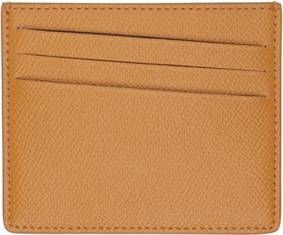 Maison Margiela Orange Four Stitches Card Holder In T2336 Mustard