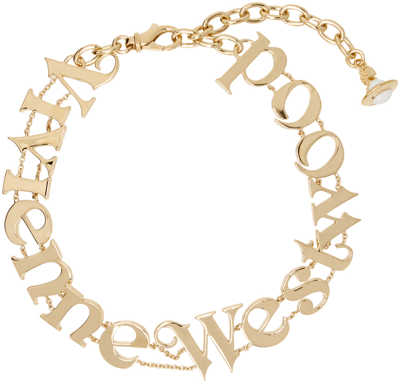 Vivienne Westwood Gold Raimunda Choker In R175 Gold/white
